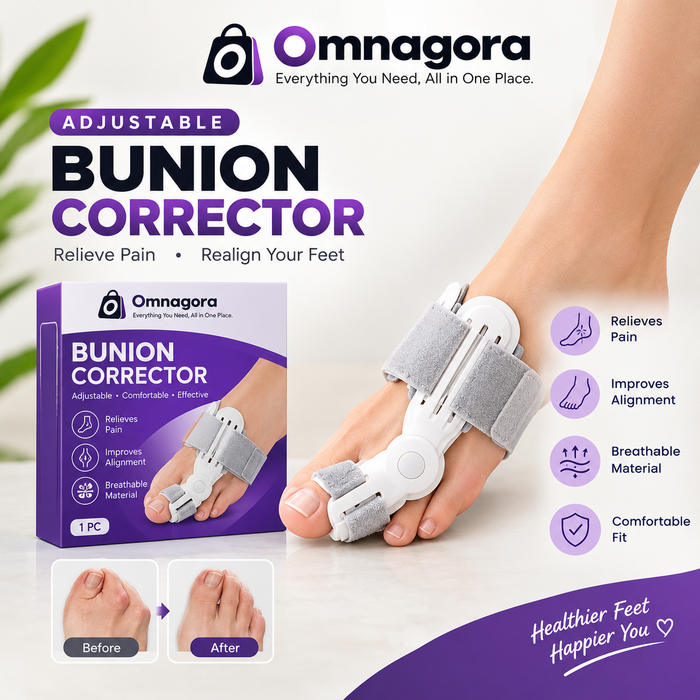 Bunion Corrector for Women & Men – Adjustable Big Toe Support Brace, Hinged Design with Cushioned Lining