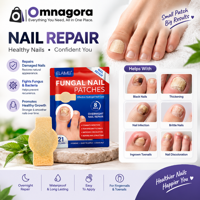 21 PCS Hydrogel Fungal Nail Care Patches – Easy-Apply Nail Care Treatment Patches, Convenient Foot & Toenail Care