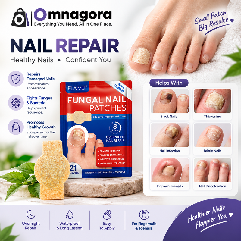 21 PCS Hydrogel Fungal Nail Care Patches – Easy-Apply Nail Care Treatment Patches, Convenient Foot & Toenail Care