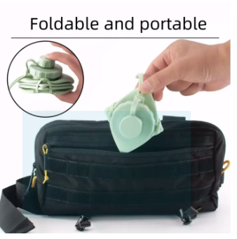 Collapsible Silicone Water Bottle – Foldable Leakproof Travel Bottle (500ml)