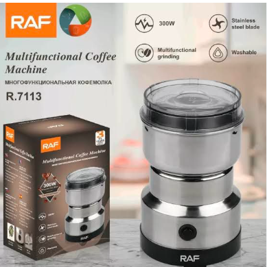 RAF 300W Electric Coffee & Spice Grinder | Stainless Steel Blade | Multifunctional Kitchen Grinder