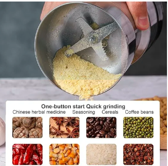 RAF 300W Electric Coffee & Spice Grinder | Stainless Steel Blade | Multifunctional Kitchen Grinder